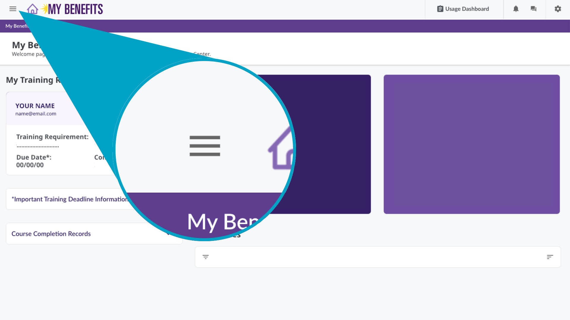 Click the menu icon.