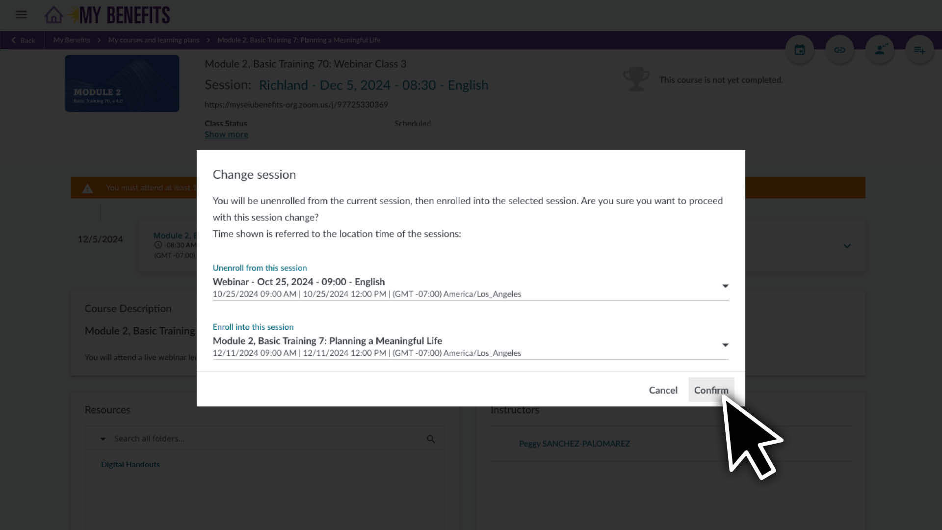 Click the Confirm button.