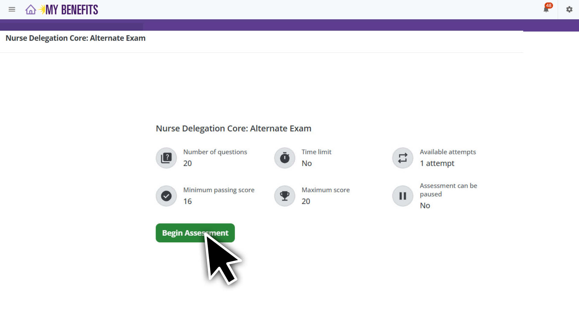 CGLC_Nurse Delegation_Alt Exam Take